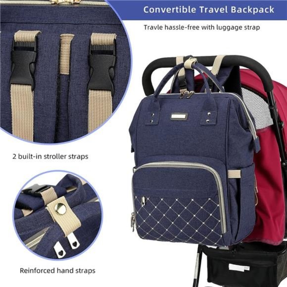 Diaper Bag Backpack, Diaper Bags for Baby Girls Boys, Baby Bags for Moms Dads - Picture 4 of 6